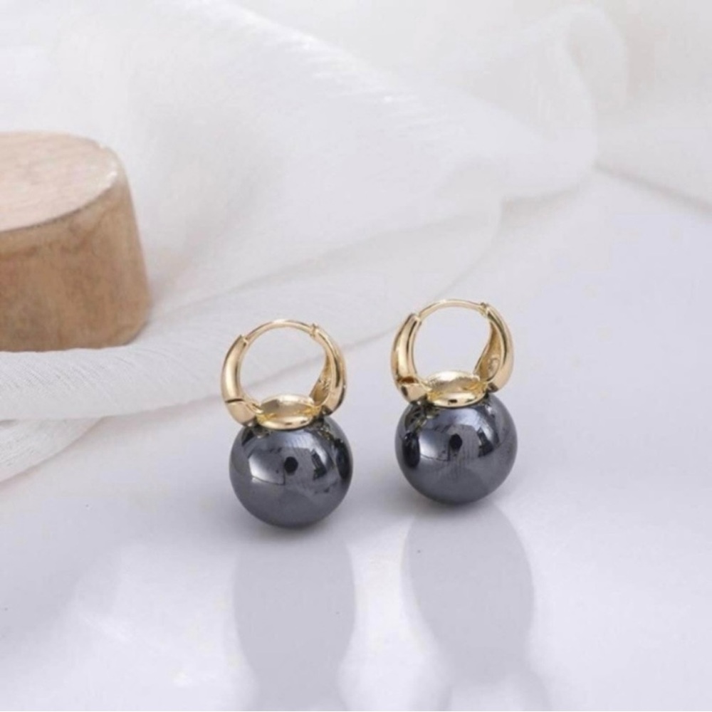 Fashion Elegant Pearl Drop Dangle Hoop Earrings for Women